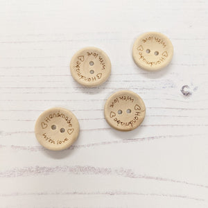 Wooden button - handmade with love
