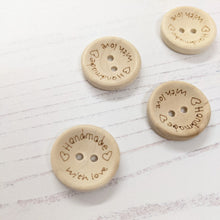 Load image into Gallery viewer, Wooden button - handmade with love