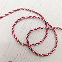Load image into Gallery viewer, Red &amp; white candy cane twine - 3mm