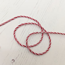 Load image into Gallery viewer, Red &amp; white candy cane twine - 3mm