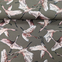 Load image into Gallery viewer, Flock of birds cotton lawn fabric - 1/2 mtr