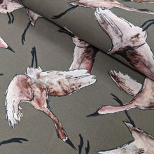 Load image into Gallery viewer, Flock of birds cotton lawn fabric - 1/2 mtr