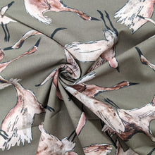 Load image into Gallery viewer, Flock of birds cotton lawn fabric - 1/2 mtr