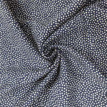 Load image into Gallery viewer, Dotty viscose fabric in navy - 1/2mtr