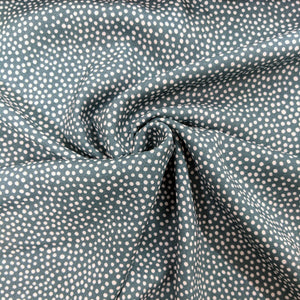 Dotty viscose fabric in fern green - 1/2mtr