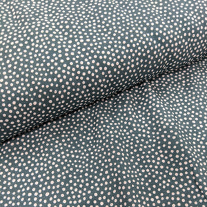 Dotty viscose fabric in fern green - 1/2mtr