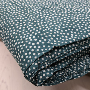 Dotty viscose fabric in fern green - 1/2mtr