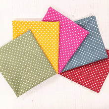 Load image into Gallery viewer, Half metre bundle 100% cotton - rainbow spots