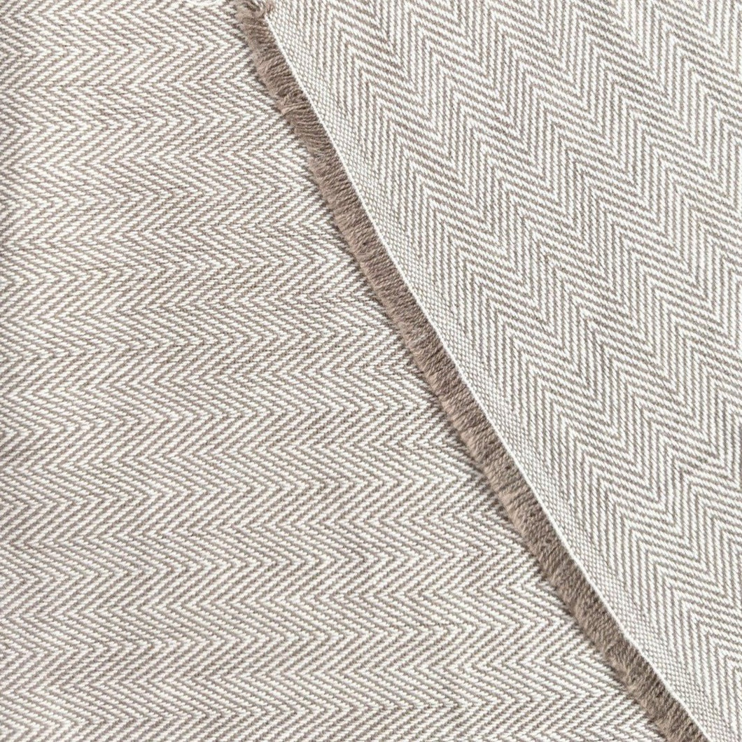 Herringbone Woven Heavyweight Fabric x 1/2 metre - Natural