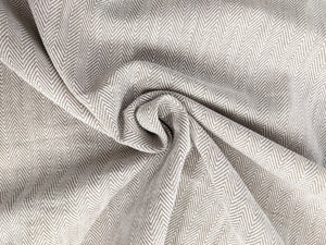 Herringbone Woven Heavyweight Fabric x 1/2 metre - Natural