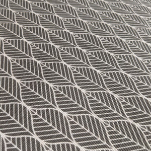 Grey Geometric Leaf Heavyweight Fabric x 1/2 metre