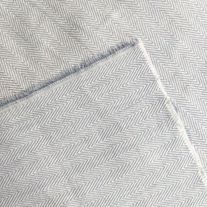 Herringbone Woven Heavyweight Fabric x 1/2 metre - Blue/grey
