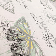 Load image into Gallery viewer, Large butterfly print hessian heavyweight fabric - 1/2mtr
