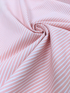 Pink pinstripe cotton fabric (wide) - 1/2 mtr