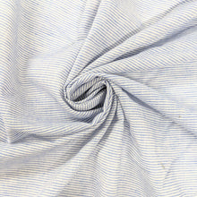Load image into Gallery viewer, Embroidered edge blue stripe fabric x 1/2mtr