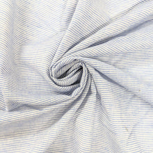 Load image into Gallery viewer, Embroidered edge blue stripe fabric x 1/2mtr