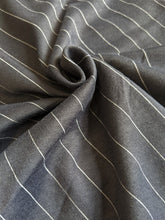 Load image into Gallery viewer, Fabric Remnant - grey pinstripe jersey - 55cms