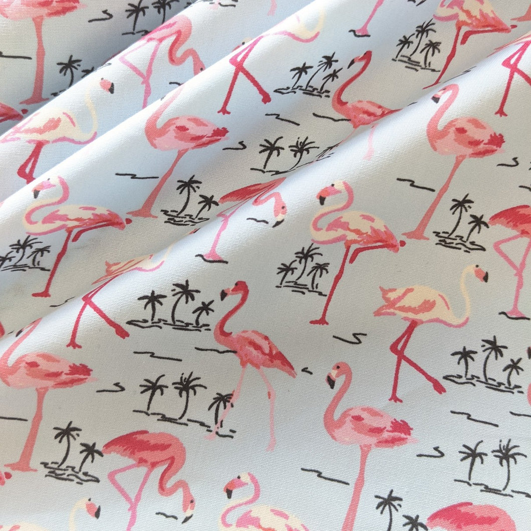 Flamingos cotton fabric - 1/2 metre