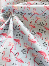 Load image into Gallery viewer, Flamingos cotton fabric - 1/2 metre