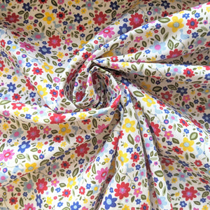Spring ditsy floral cotton fabric - 1/2 metre - blue