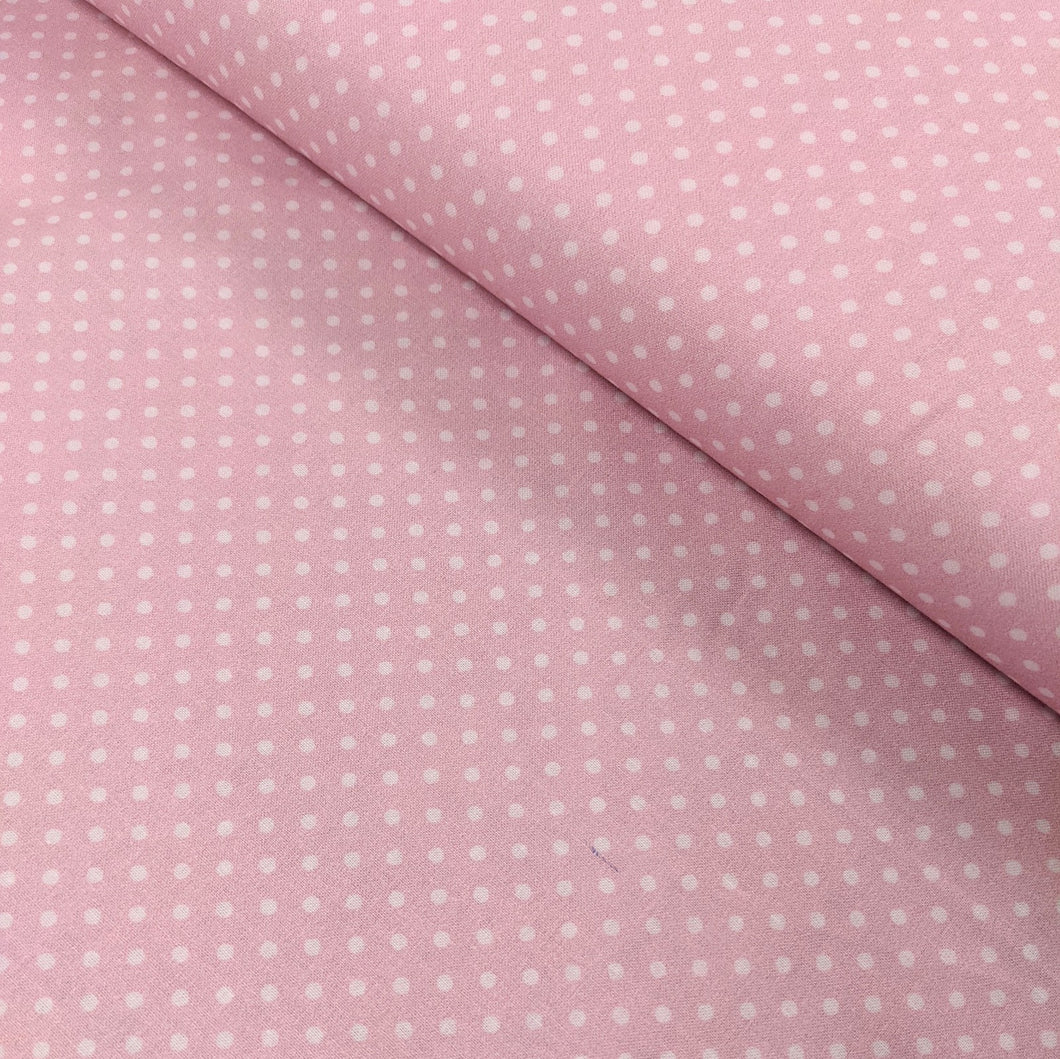 Baby pink spot cotton fabric (wide) - 1/2 mtr