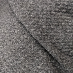 Charcoal grey waffle jersey fabric - 1/2mtr