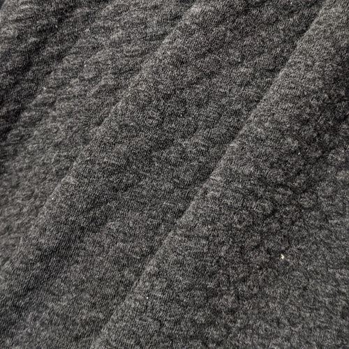 Charcoal grey waffle jersey fabric - 1/2mtr - Dressmaking Fabric