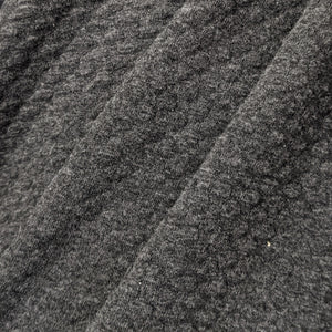 Charcoal grey waffle jersey fabric - 1/2mtr
