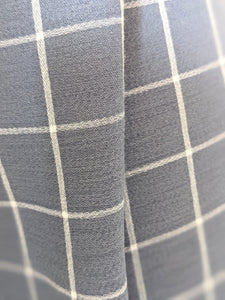 Pretty blue/grey check fabric - 1/2mtr