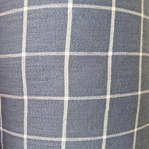 Pretty blue/grey check fabric - 1/2mtr