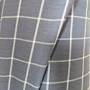 Pretty blue/grey check fabric - 1/2mtr