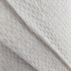 Light grey waffle jersey fabric - 1/2mtr