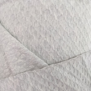 Light grey waffle jersey fabric - 1/2mtr