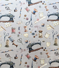 Load image into Gallery viewer, Grey - crafty heavyweight cotton fabric - 1/2mtr