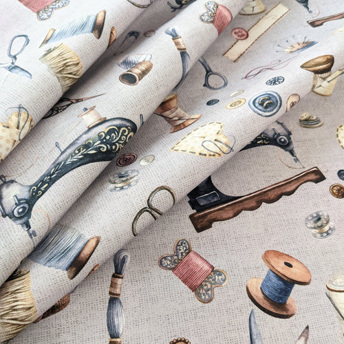 Grey - crafty heavyweight cotton fabric - 1/2mtr