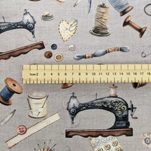 Load image into Gallery viewer, Grey - crafty heavyweight cotton fabric - 1/2mtr