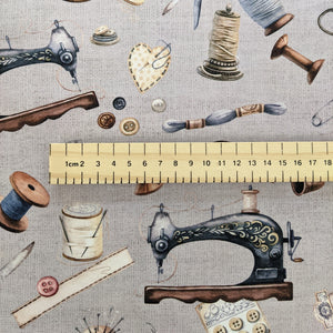 Grey - crafty heavyweight cotton fabric - 1/2mtr