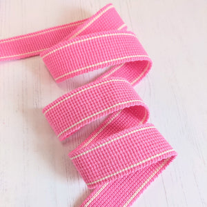 Strapping bright pink with stripe - 30mm