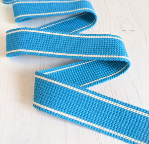 Strapping bright blue with stripe - 30mm