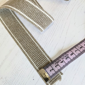 Strapping taupe with stripe - 30mm