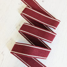 Load image into Gallery viewer, Strapping burgundy with stripe - 30mm