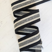 Load image into Gallery viewer, Strapping Black and Grey Stripe - 38mm