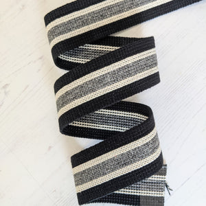 Strapping Black and Grey Stripe - 38mm