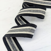 Load image into Gallery viewer, Strapping Black and Grey Stripe - 38mm