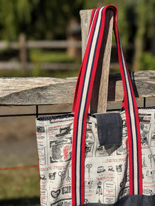 Maisie Bag kit - red sewing