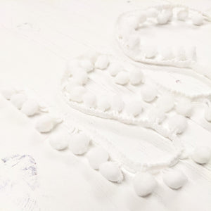 Pom Pom Trim - White