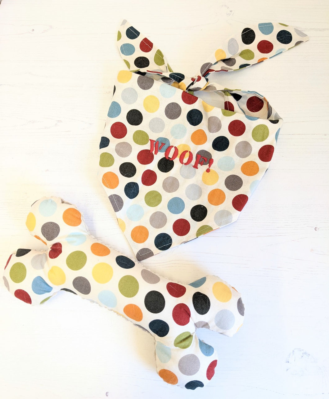 Dog Bandana and Toy Bone Pattern