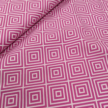 Load image into Gallery viewer, Pink geometric cotton fabric - 1/2 metre