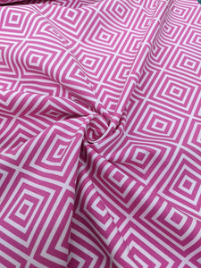 Pink geometric deals fabric