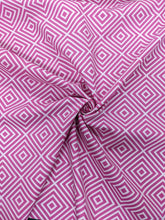 Load image into Gallery viewer, Pink geometric cotton fabric - 1/2 metre